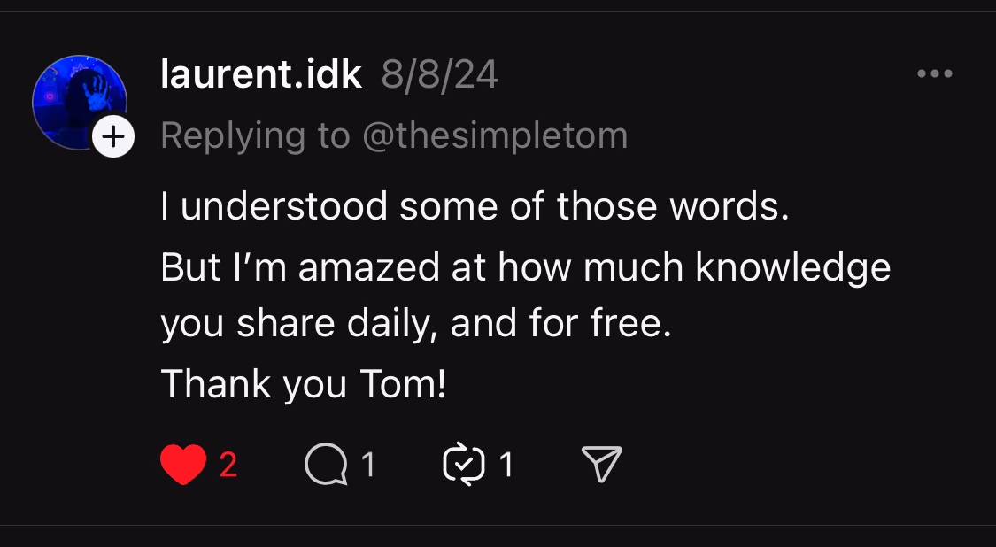 Customer testimonial