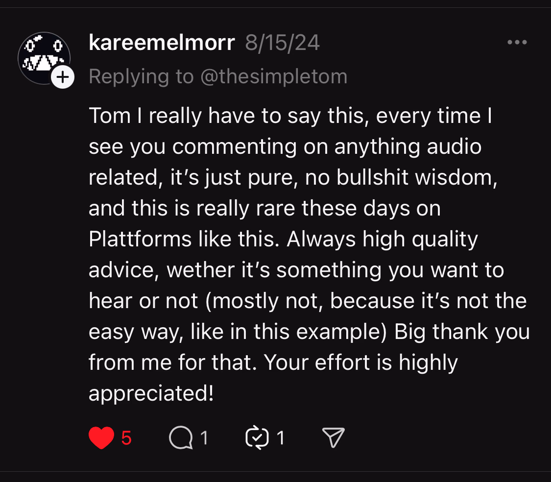 Customer testimonial