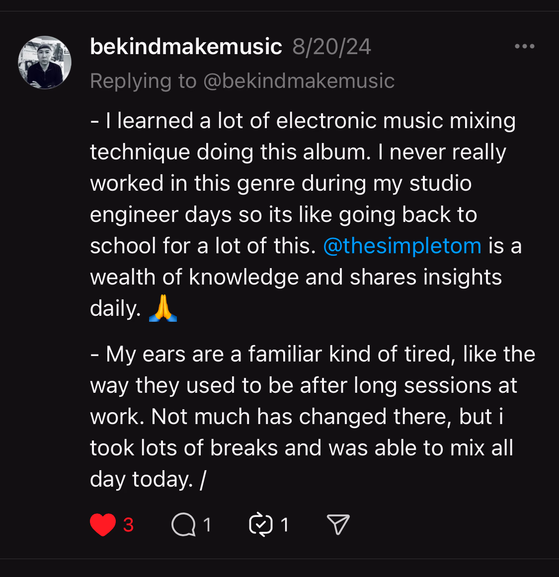 Customer testimonial