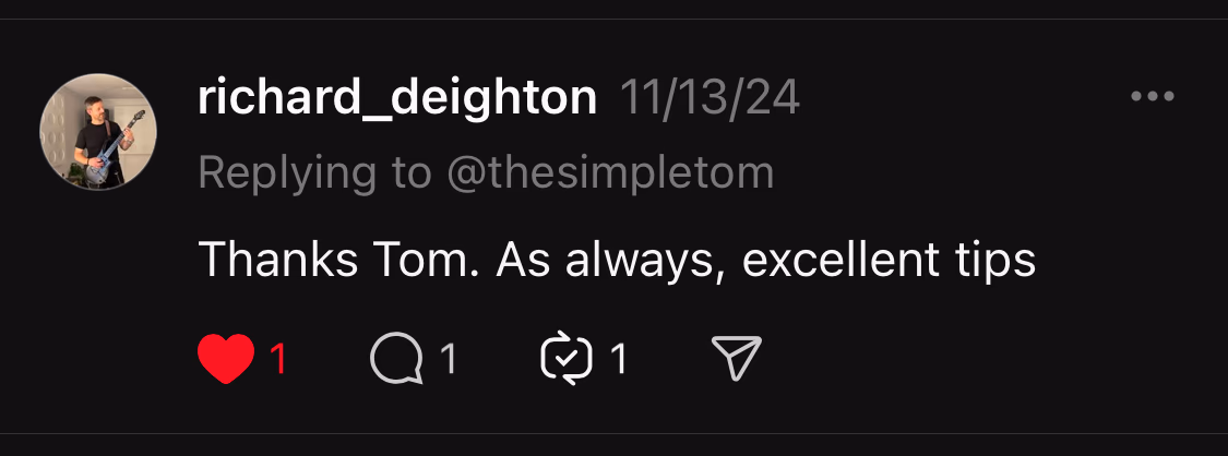 Customer testimonial