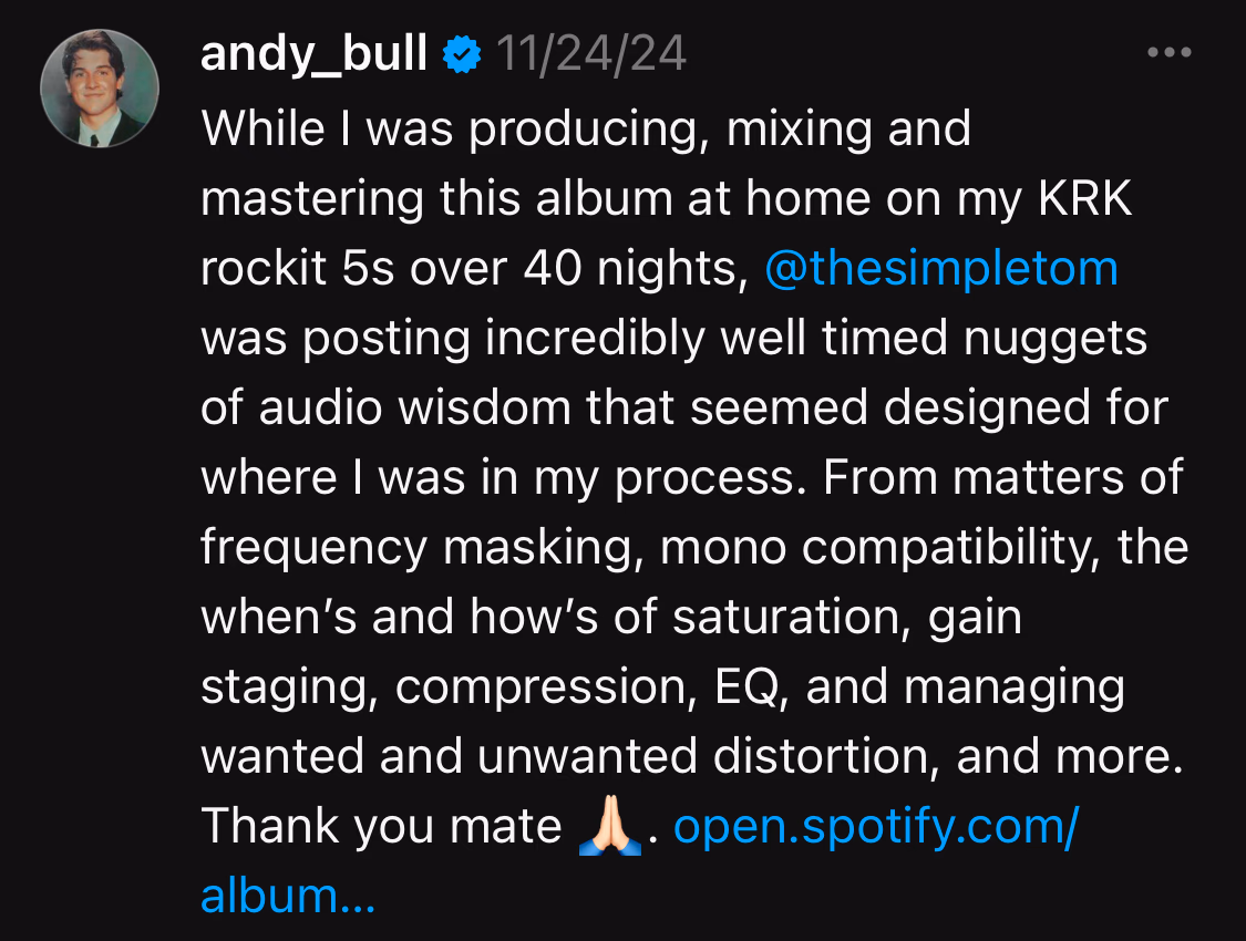 Customer testimonial